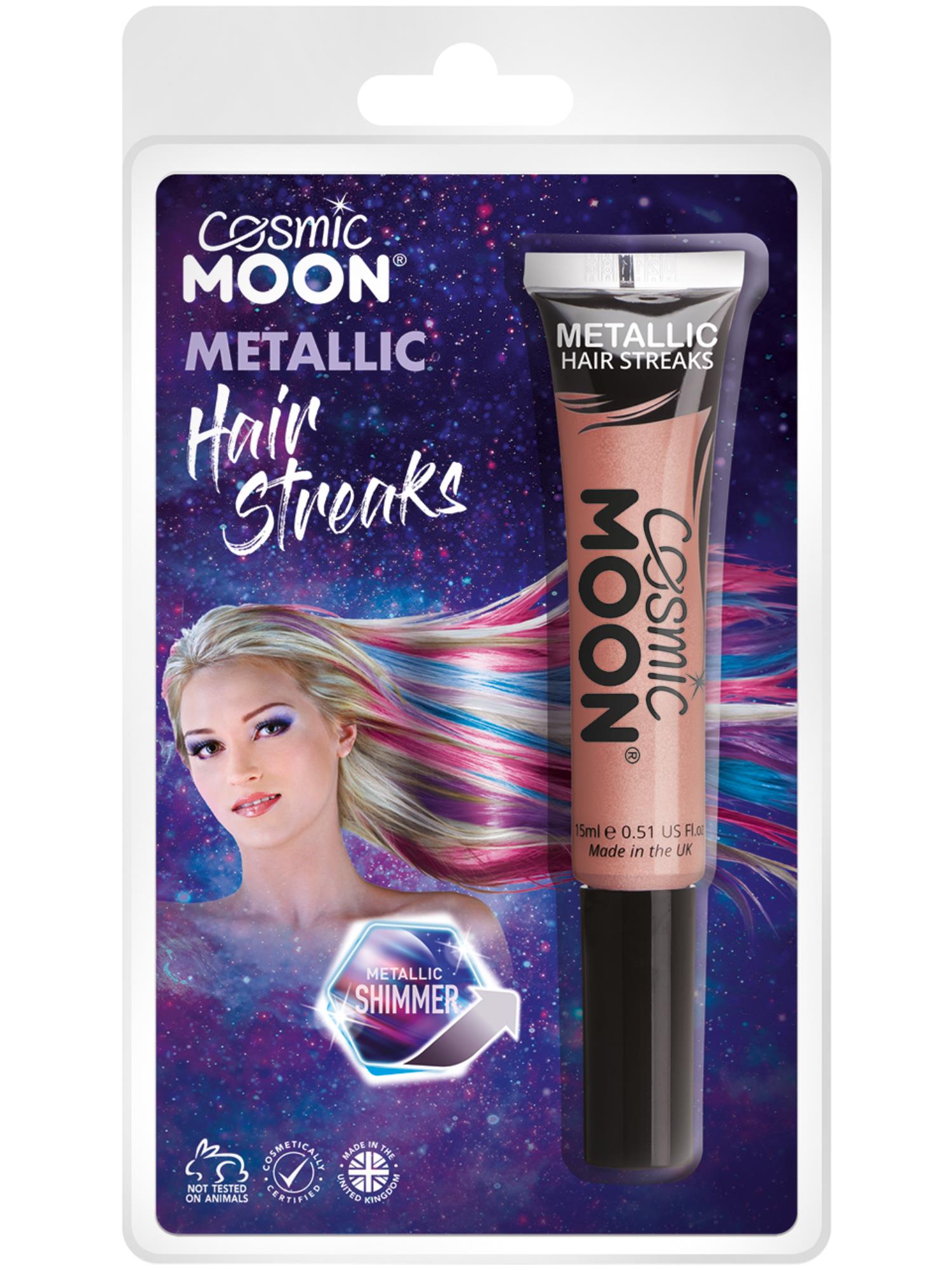 Cosmic Moon Metallic Hair Streaks, Rose Gold 1