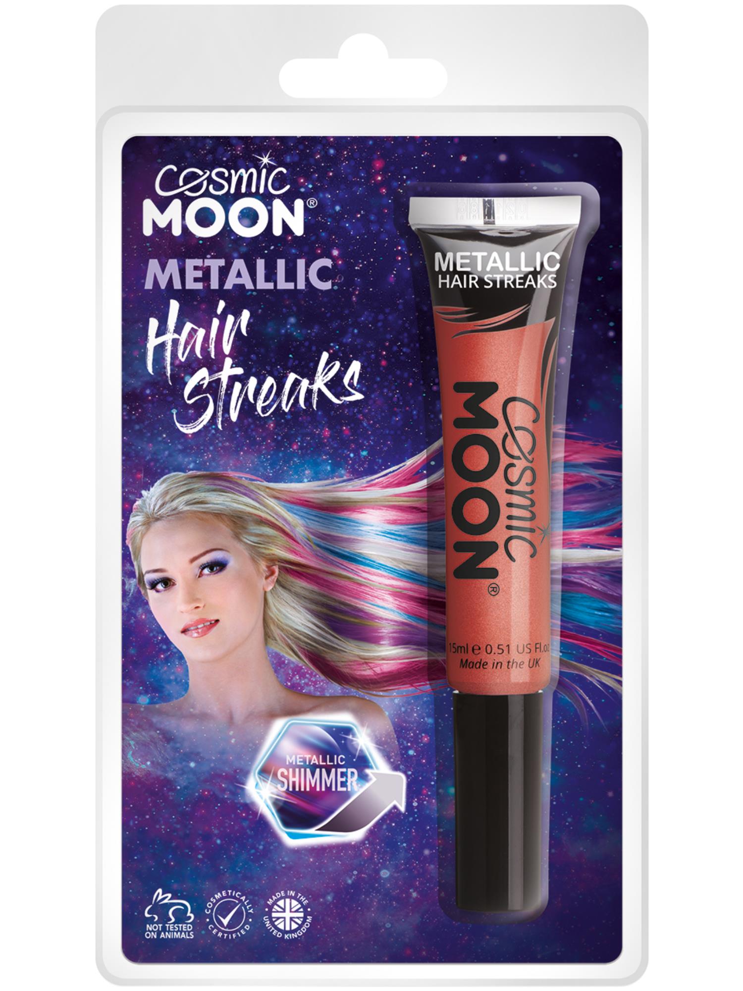Cosmic Moon Metallic Hair Streaks, Red 1