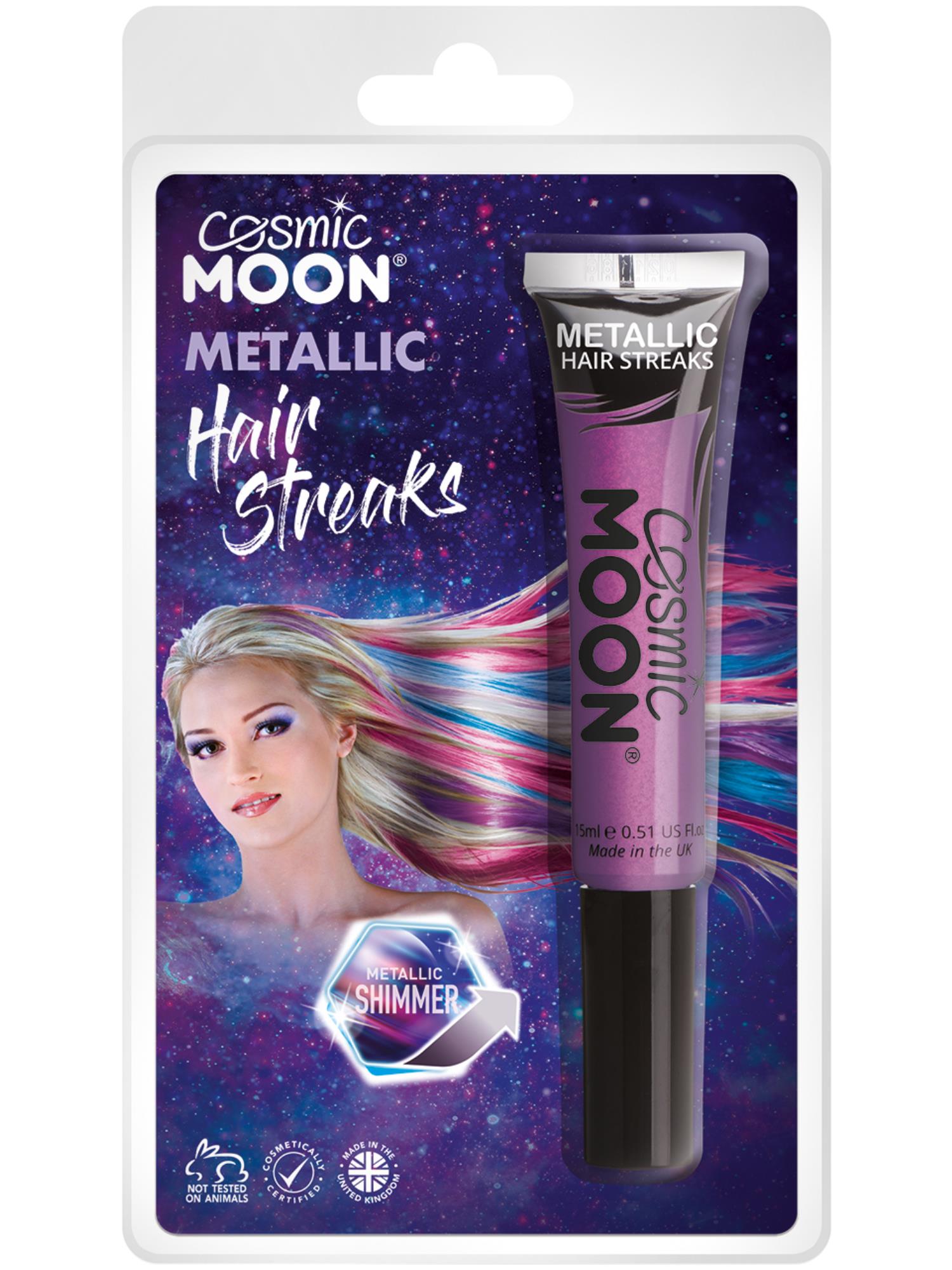Cosmic Moon Metallic Hair Streaks, Purple 1