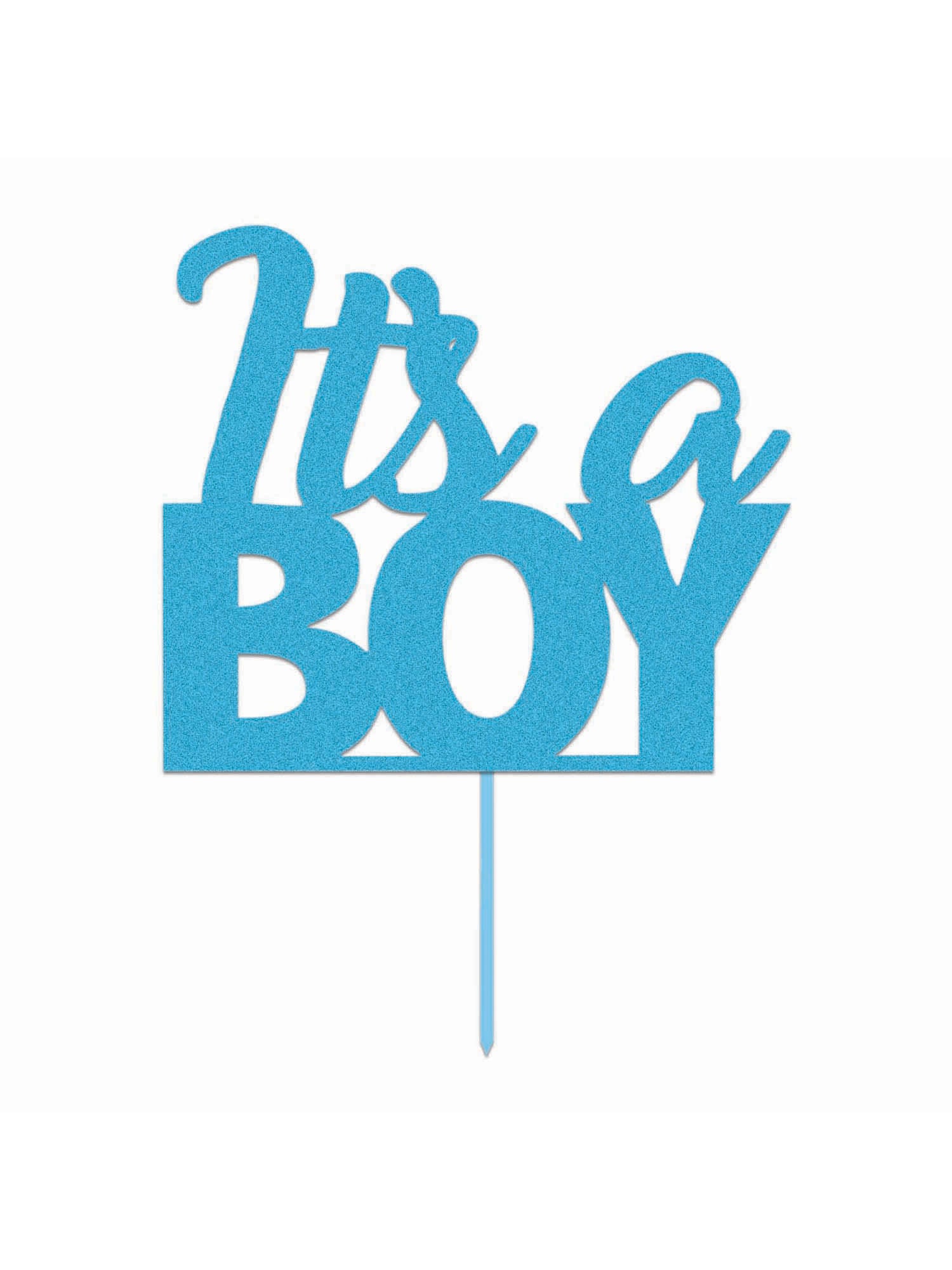 Diamond Cake Topper Lt Blu Ita a Boy 1