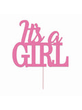 Diamond Cake Topper Lt Pnk Its a Girl 1