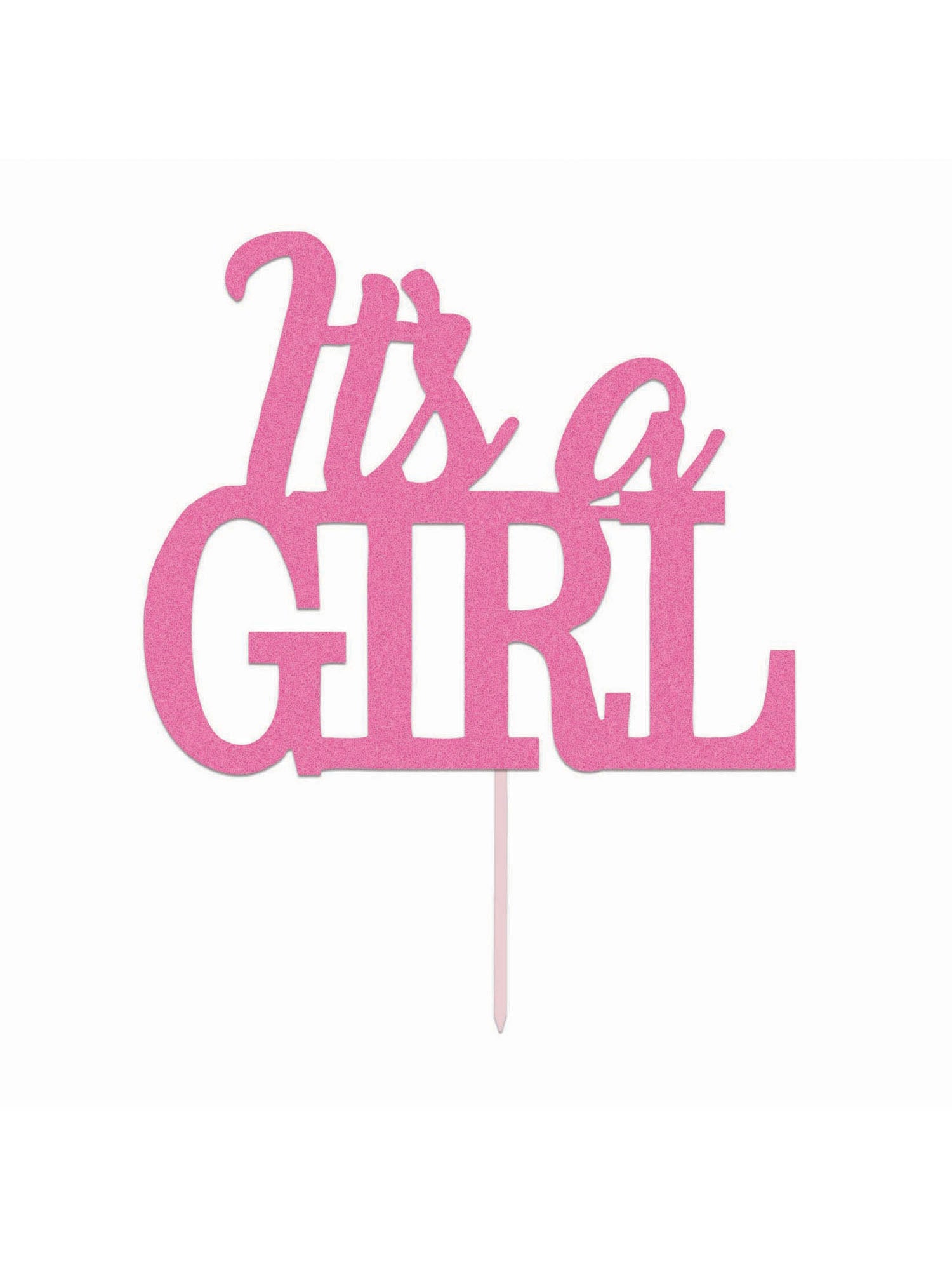 Diamond Cake Topper Lt Pnk Its a Girl 1