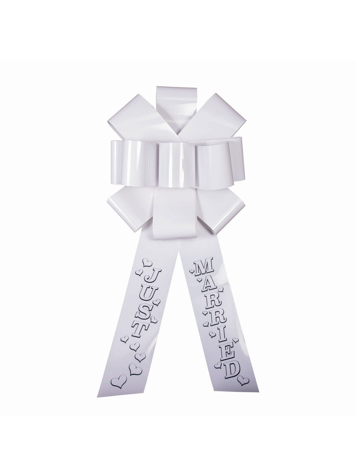 Celebration Door Bow Just Married Wht 1