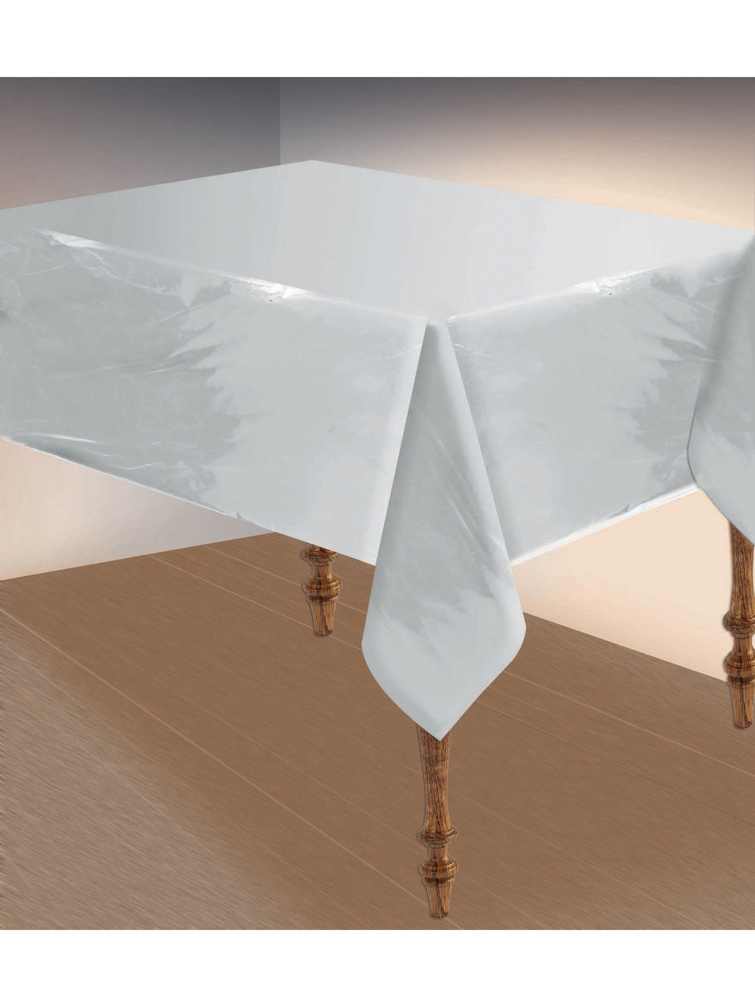 Silver Metallic Table Cover? 135 X 270 Cm 1