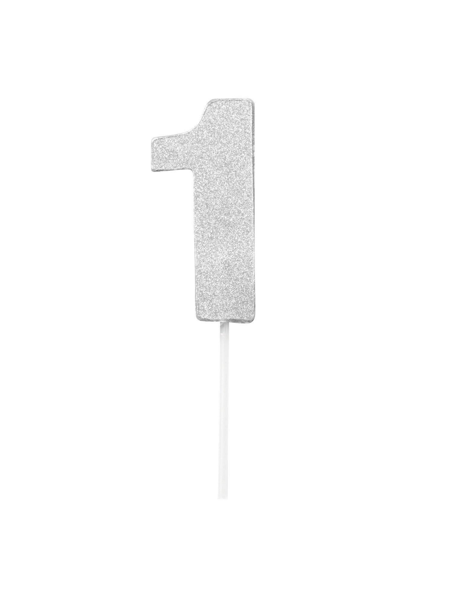 Diamond Cake Toppers Silver No. 1 1