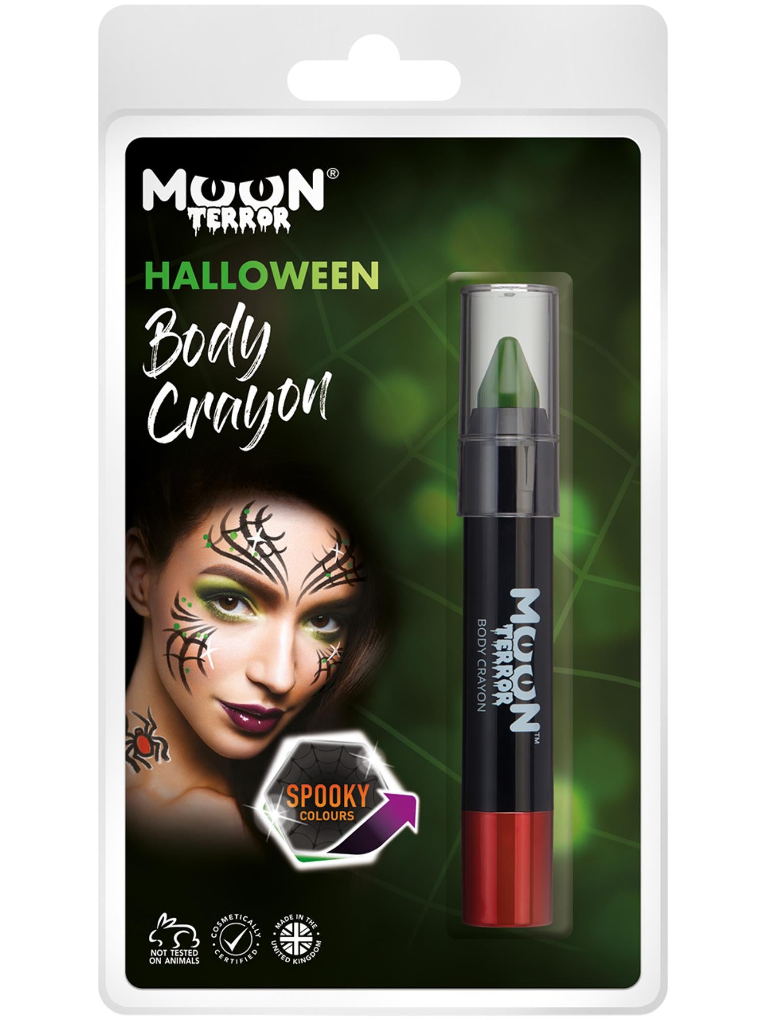 Moon Terror Halloween Body Crayons, Green 1