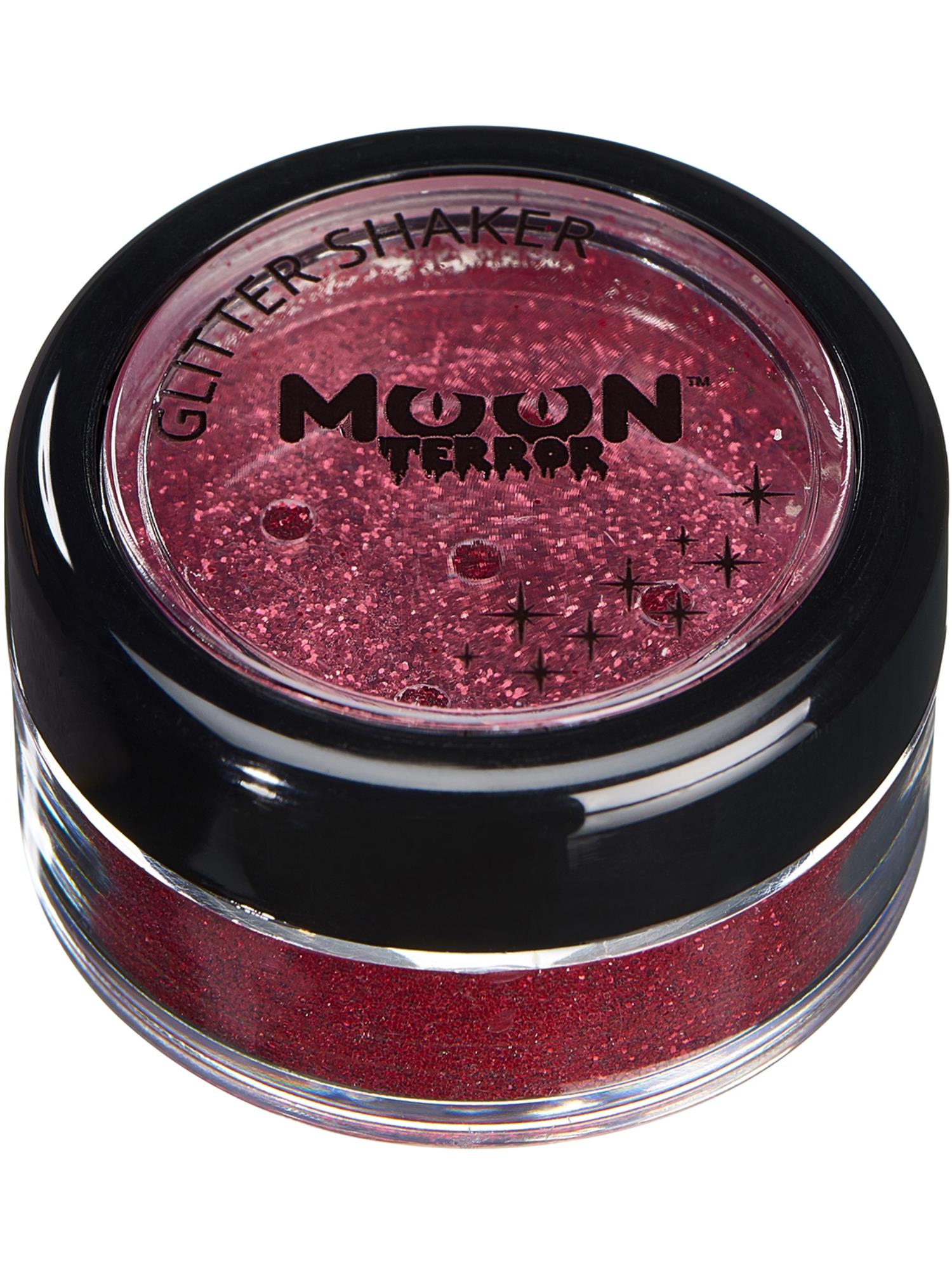 Moon Terror Halloween Glitter Shakers, Red 1