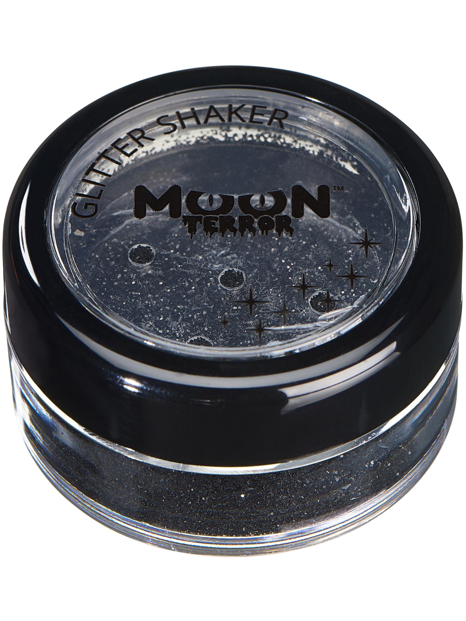Moon Terror Halloween Glitter Shakers, Black 1