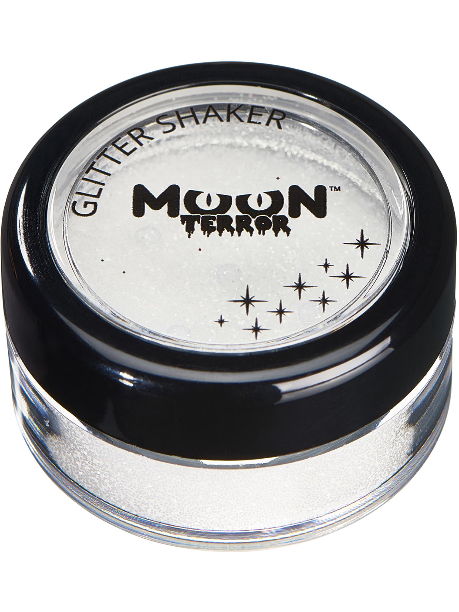 Moon Terror Halloween Glitter Shakers, White 1
