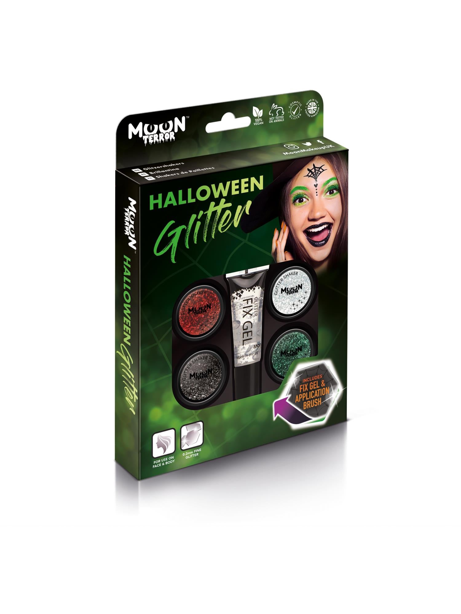 Moon Terror Halloween Glitter Shakers, Assorted 1