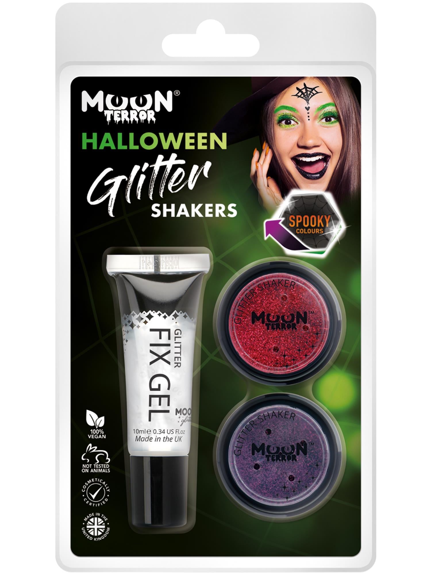 Moon Terror Halloween Glitter Shakers, 1