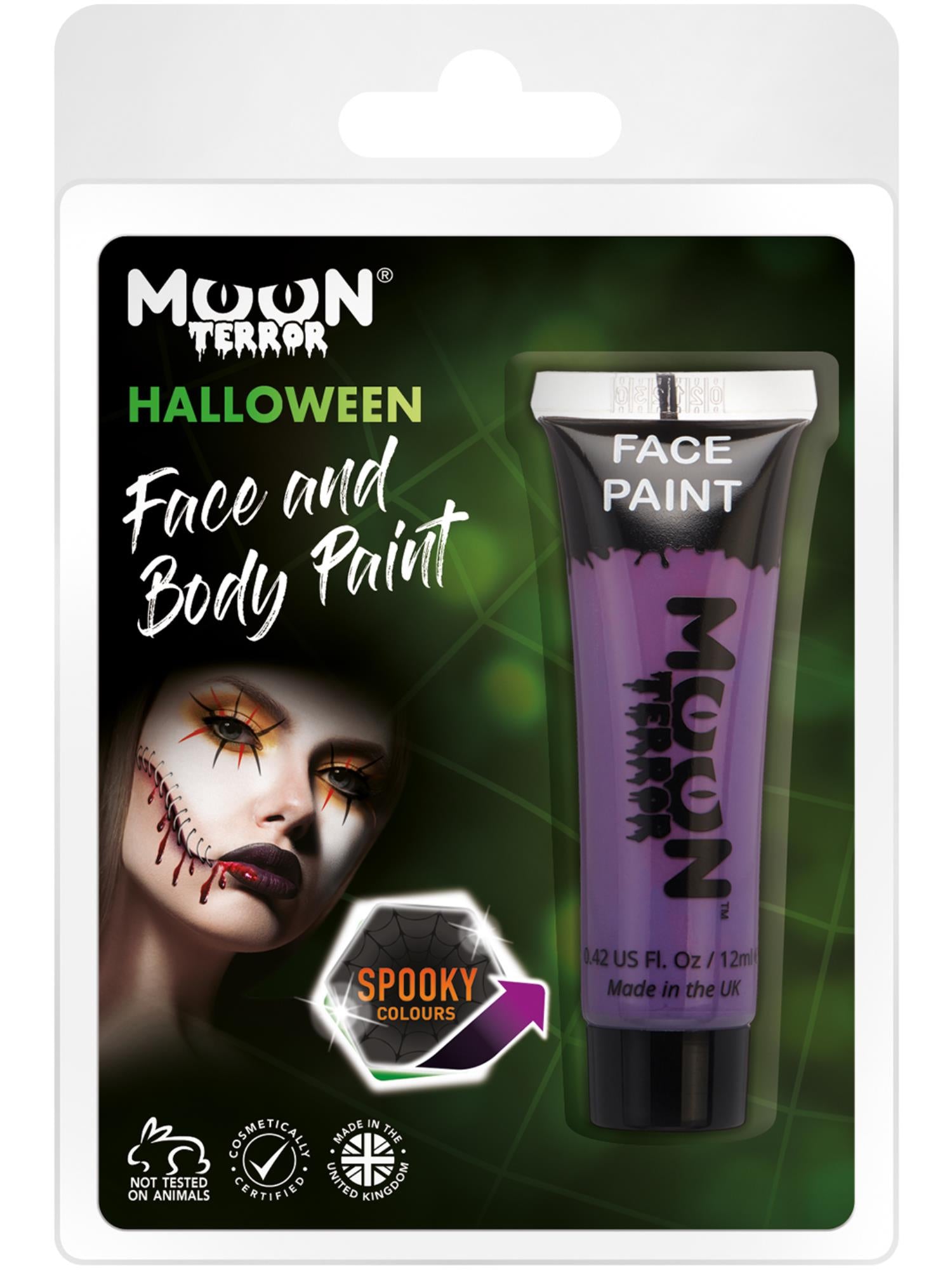 Moon Terror Halloween Face & Body Paint, Purple 1