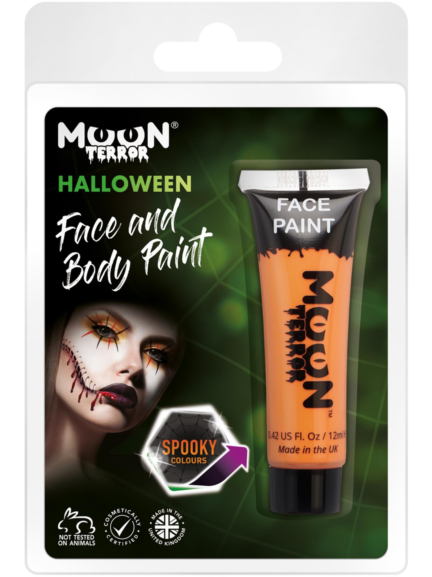 Moon Terror Halloween Face & Body Paint, Orange 1