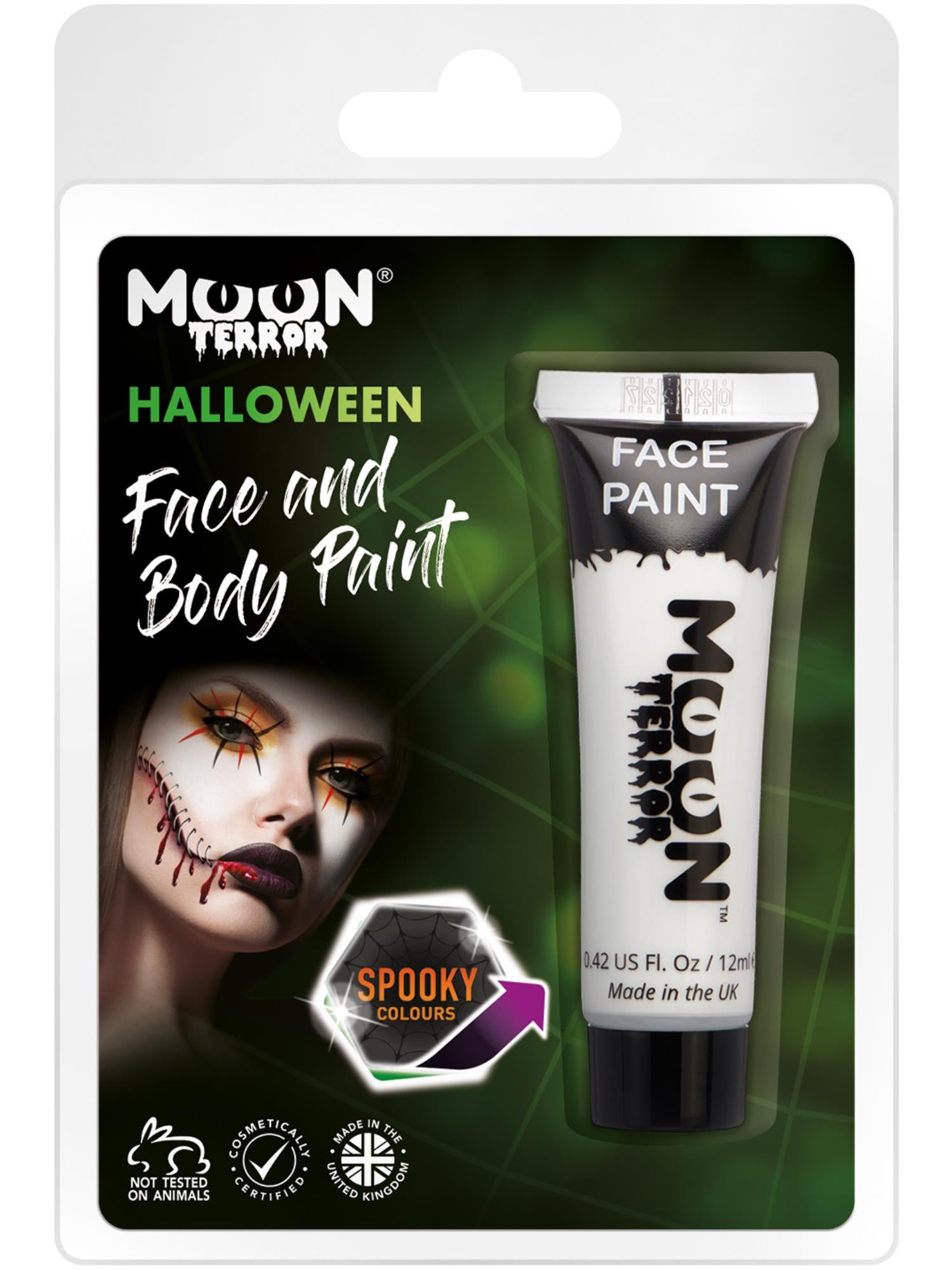 Moon Terror Halloween Face & Body Paint, White 1