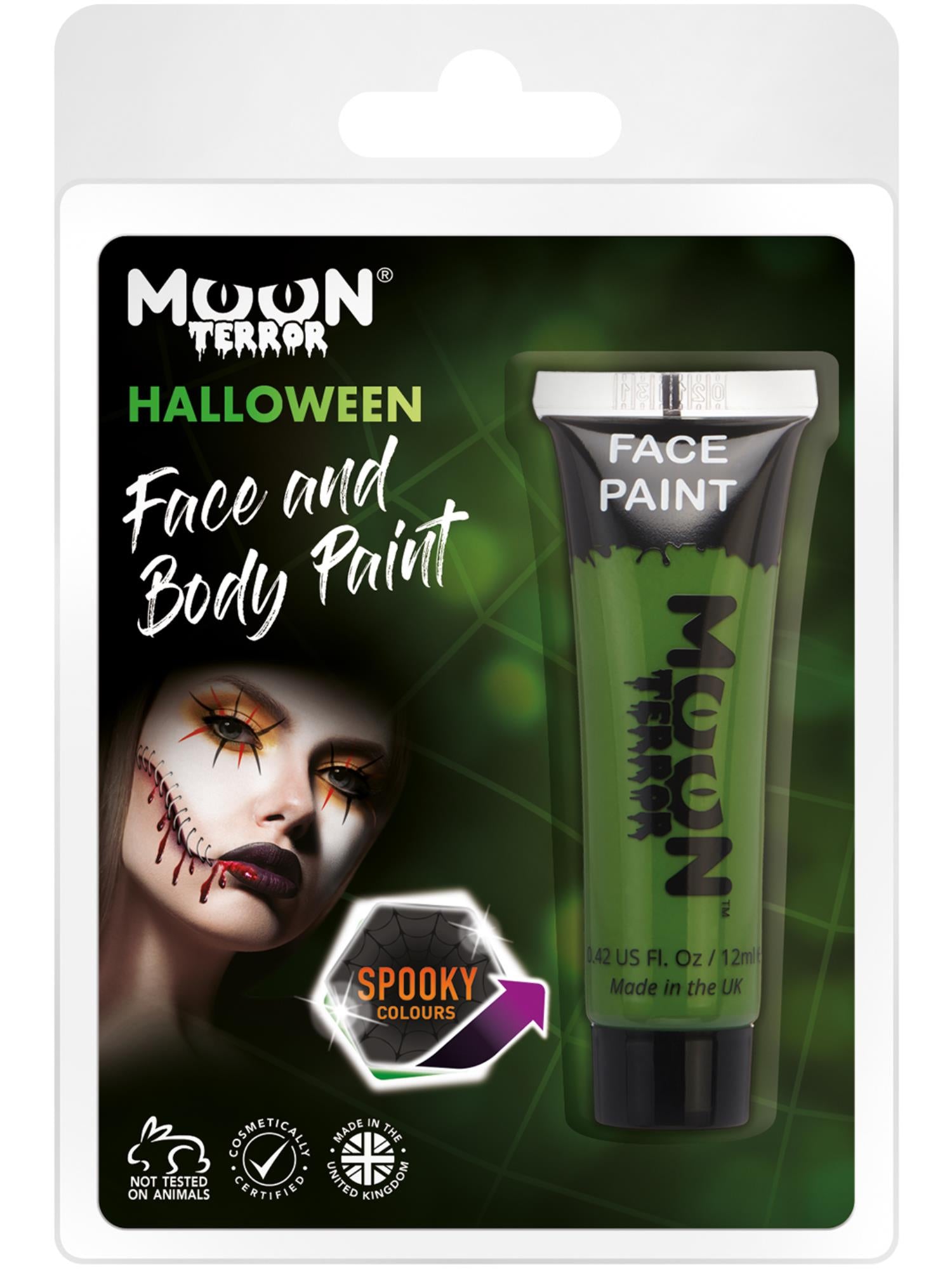Moon Terror Halloween Face & Body Paint, Green 1