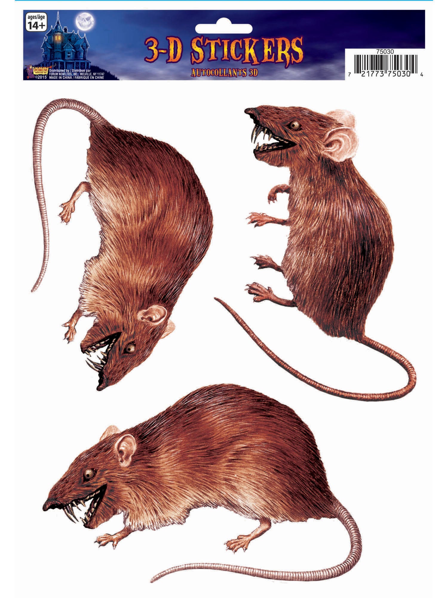 Window Sticker 3D Rat 1