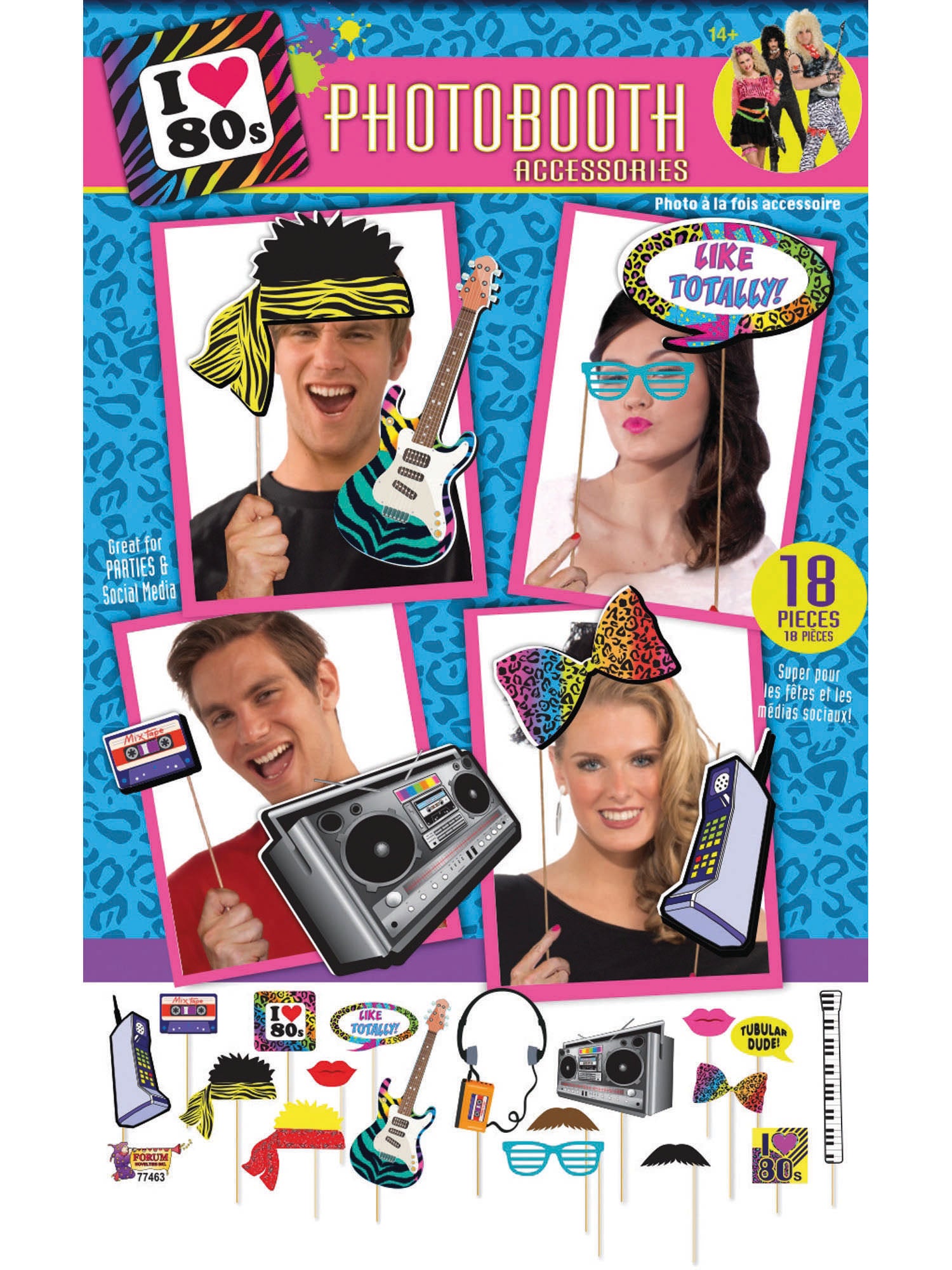80's Photobooth Kit 18Pc 1
