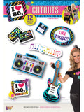 80s Party Cut Outs 12pc 1