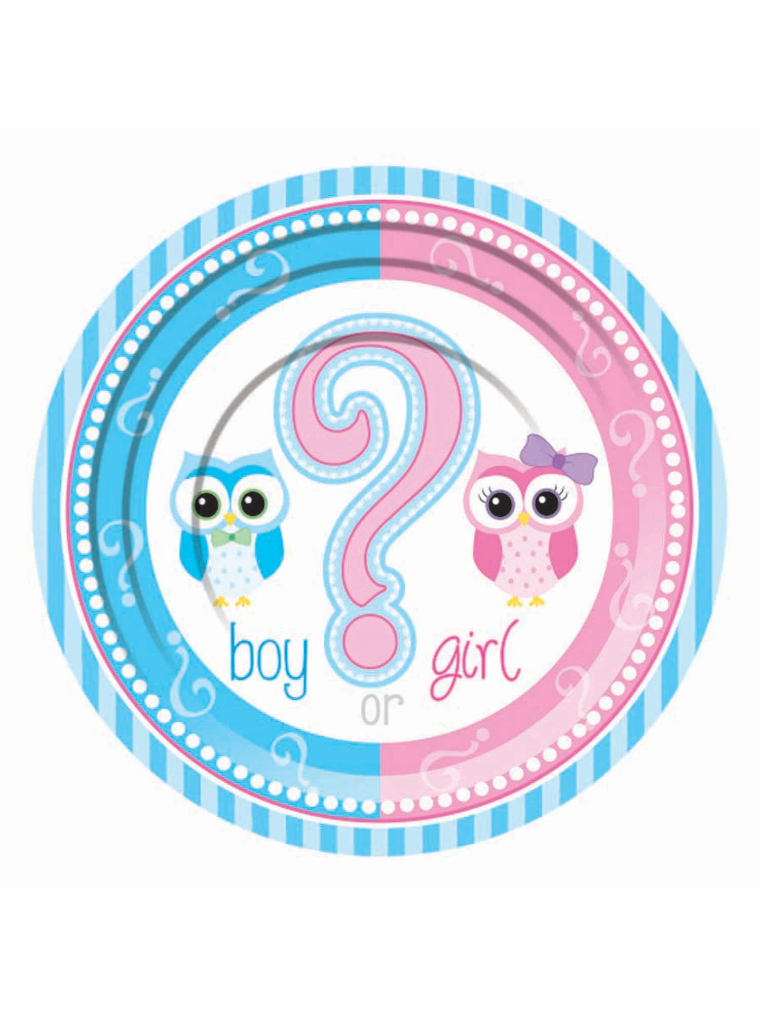 Gender Reveal 17cm Plates 1
