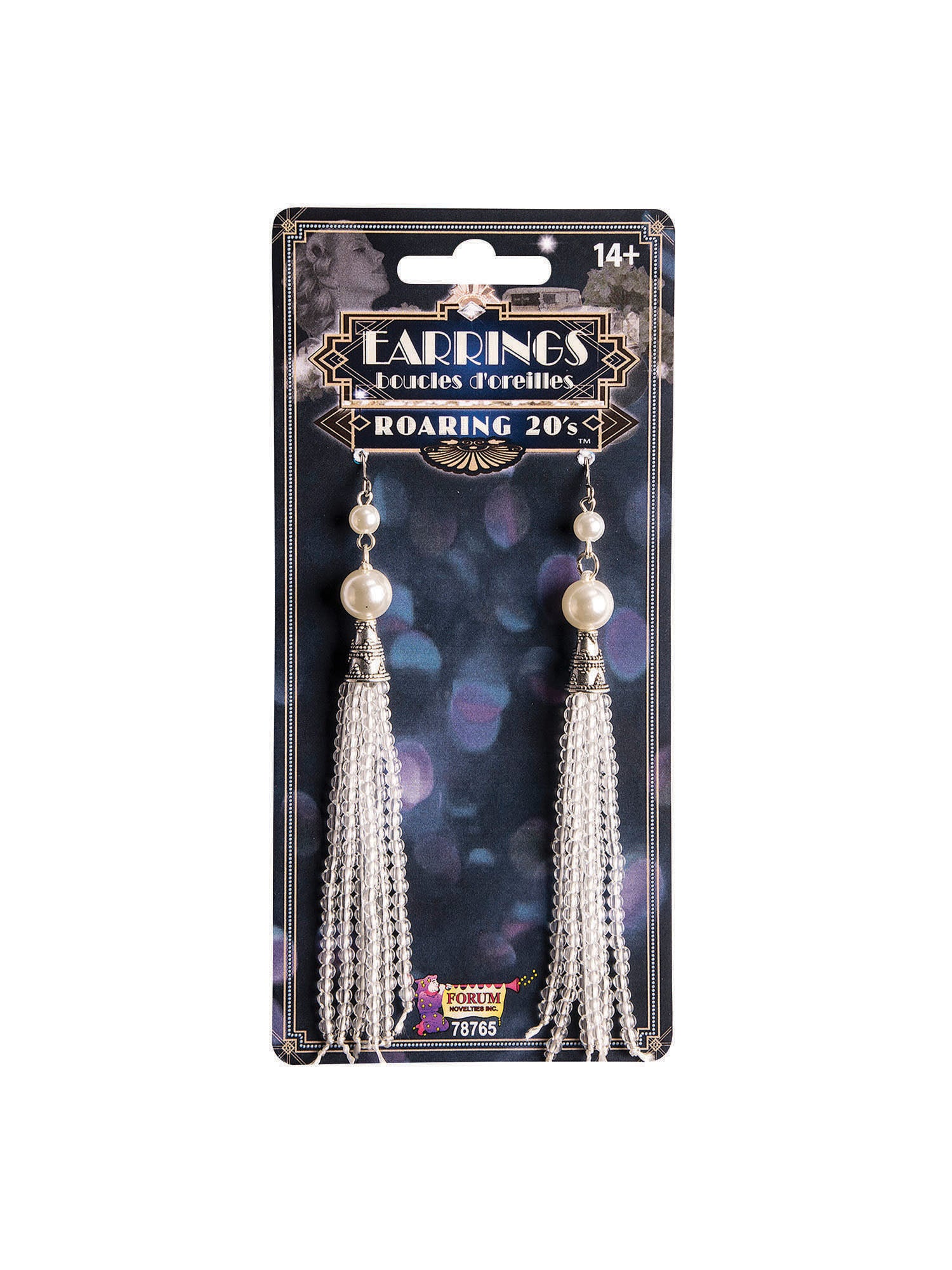 Roaring 20s Pearl Tassel Earrings 1