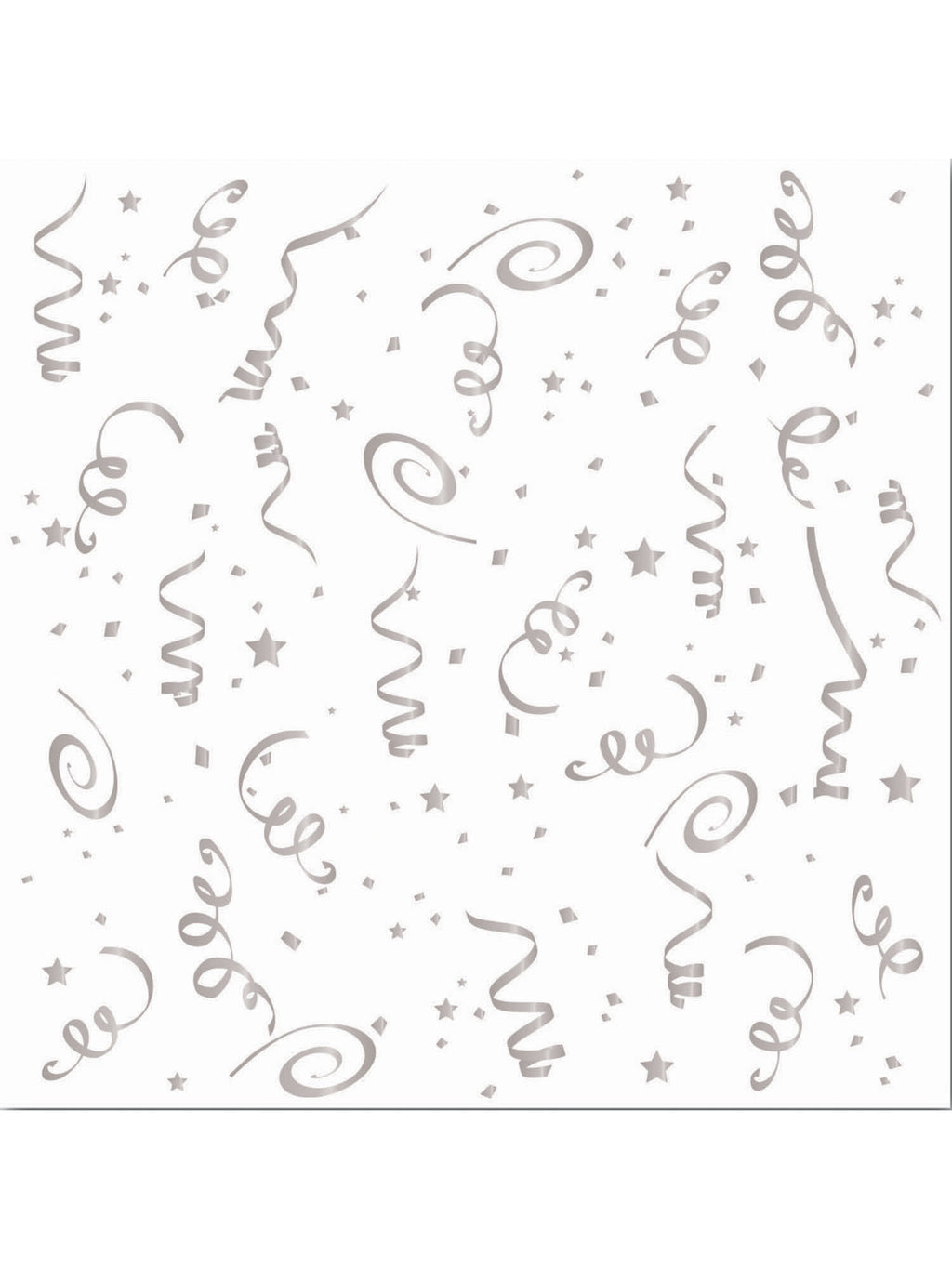 Silver Confetti Napkins Lge. ( 16 Pack) 1