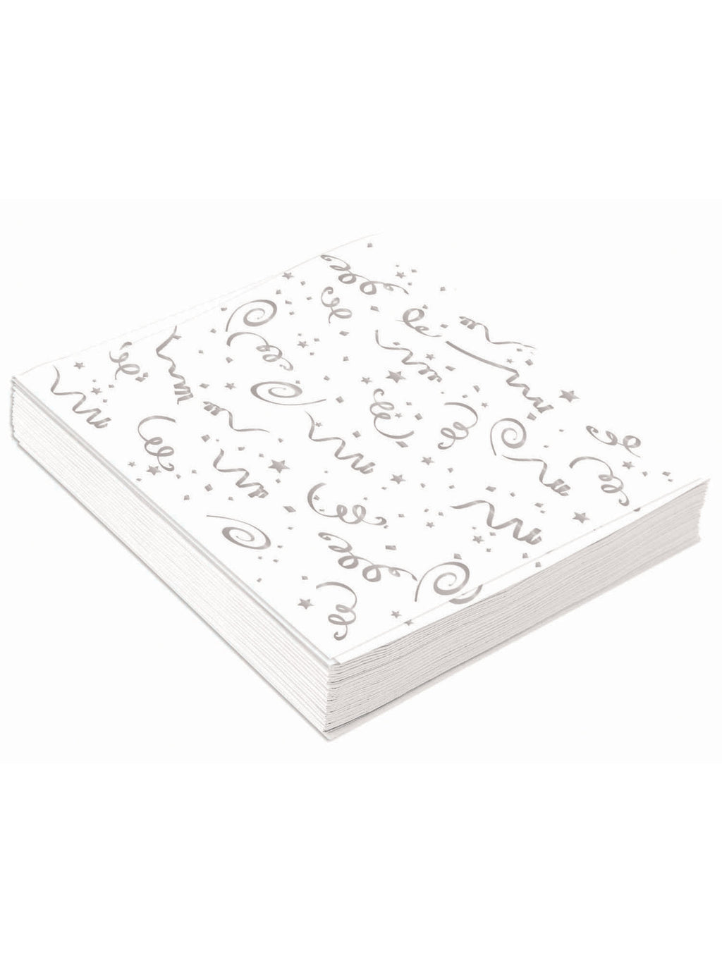Silver Confetti Napkins Lge. ( 16 Pack) 2