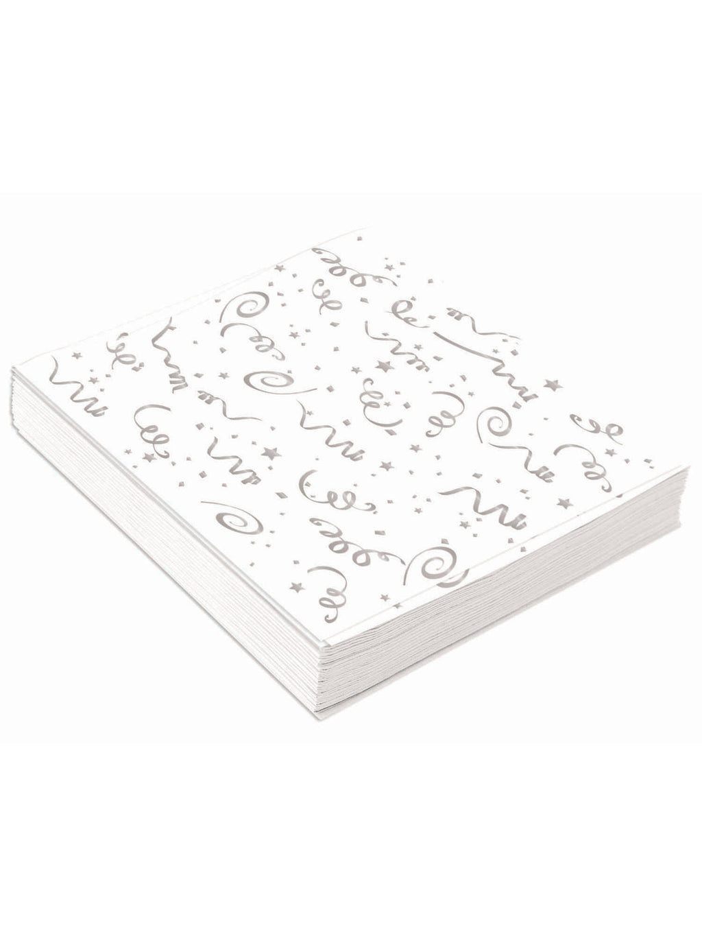 Silver Confetti Napkins Lge. ( 16 Pack) 3