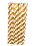Gold/White Paper Straws ( 24 Pack) 1