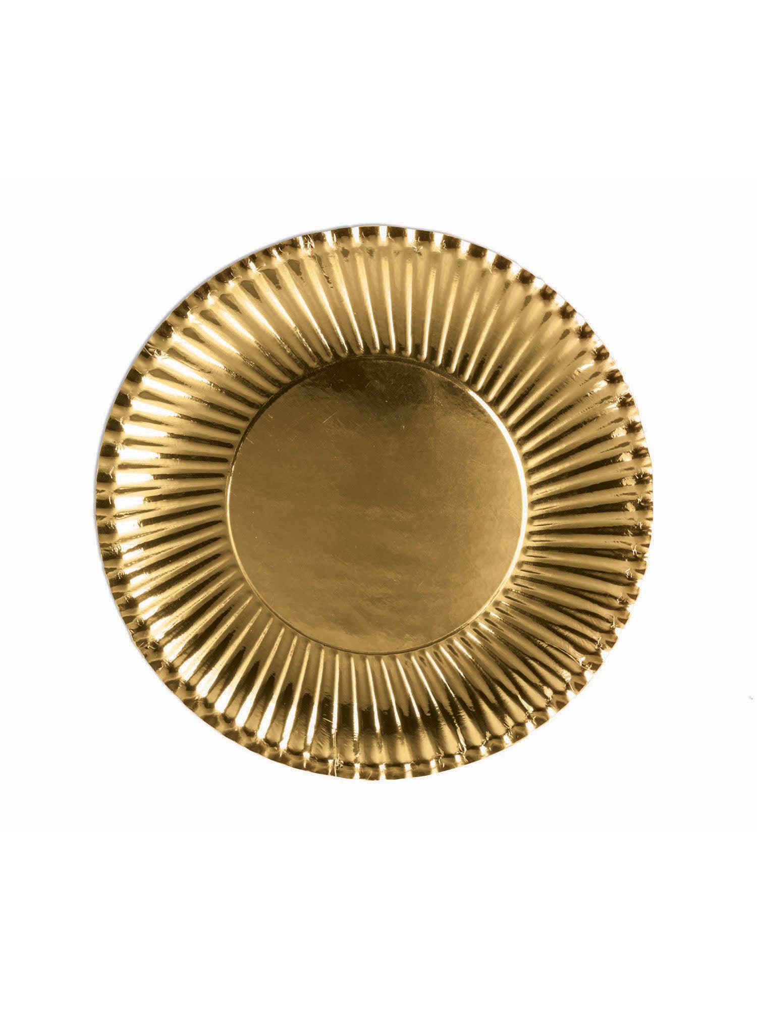 Gold Paper Plates Lge. (10 pack)? 23cm 1