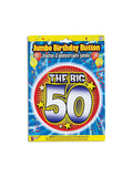 50th Birthday Jumbo Button Pin 1