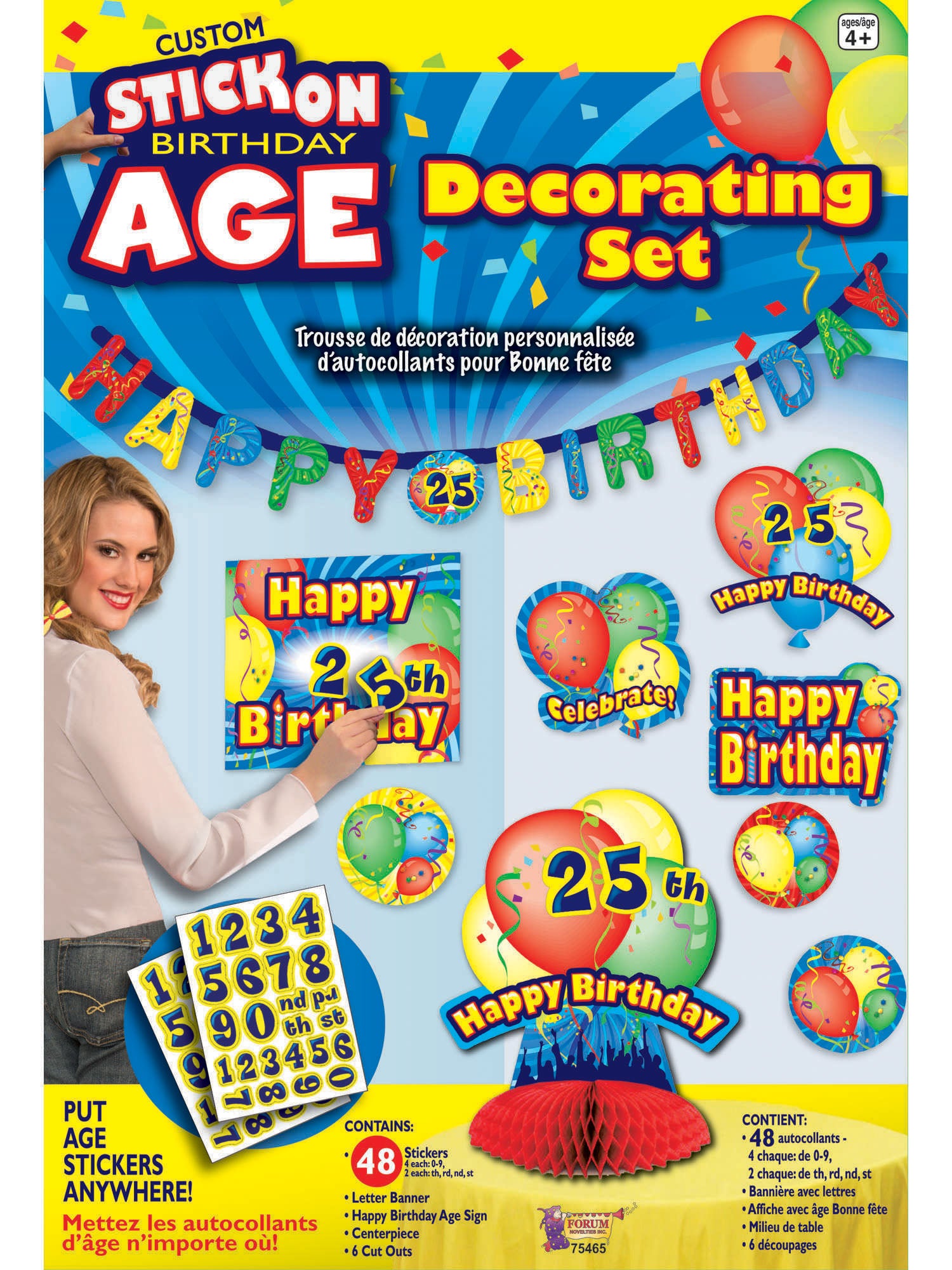 Birthday Customize Stick On Set 1
