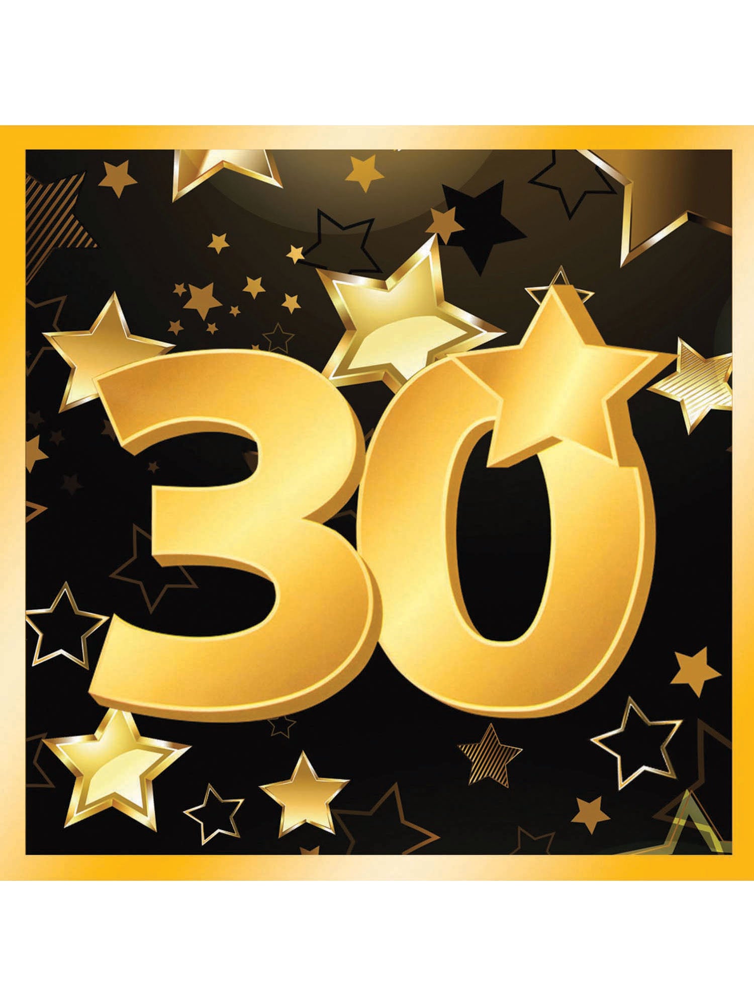 30th Birthday Napkins 13" (16 in pkt) 1