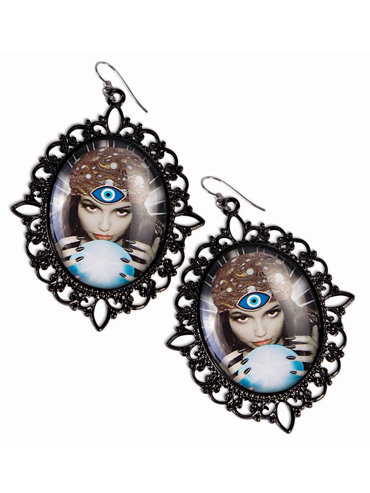 Fortune Teller Cameo Earrings 1